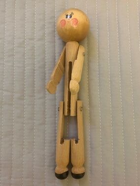 Clothespin Doll 7" Vintage Unique Item Moveable Arms and Legs